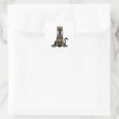 Autocollant Impératrice Royale Émeraude Chat (Sac)