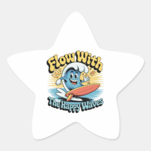 Autocollant Imperméable Flow With The Happy Waves