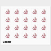 Autocollant Impression NAVIRE CRISTAL ROSE Argent  (Feuille)