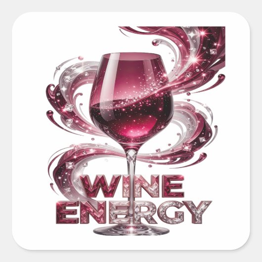 Autocollant impression Premium Silver WINE ENERGY (Devant)