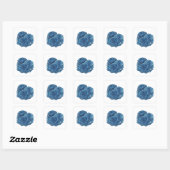 Autocollant Impression Roses Bleues Gras (Feuille)