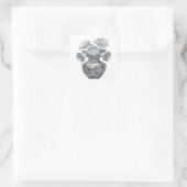 Autocollant imprimé abstrait gris brillant (Sac)