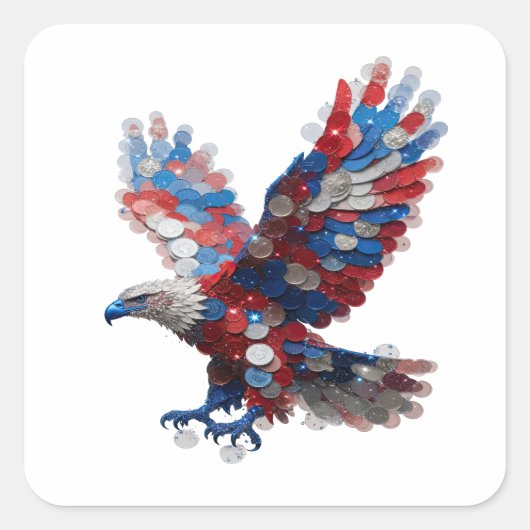 Autocollant imprimé EAGLE argenté Sharp (Devant)