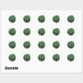 Autocollant imprimé GREEN ROSES vert pelable (Feuille)