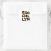 Autocollant imprimé Square Gold BROOKLYN (Sac)
