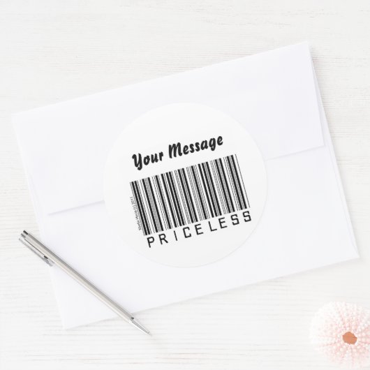 Autocollant "inestimable" de code barres (Enveloppe)