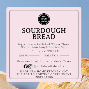 Autocollant Ingrédient Pain de Campagne au Levain