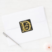 Autocollant initial lettre majuscule D en or (Enveloppe)