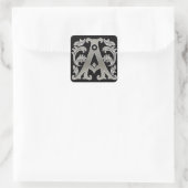 Autocollant initial lettre majuscule en argent (Sac)