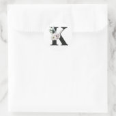 Autocollant initiale des vacances d'hiver lettre K (Sac)