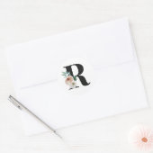 Autocollant initiale des vacances d'hiver lettre R (Enveloppe)