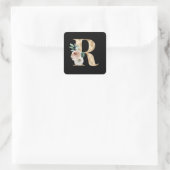 Autocollant initiale des vacances d'hiver lettre R (Sac)