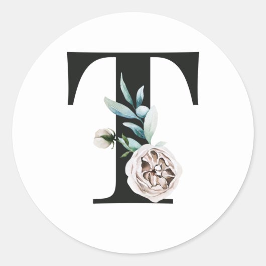 Autocollant initiale des vacances d'hiver lettre T (Devant)