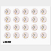 Autocollant initiales or roses de printemps lettre (Feuille)