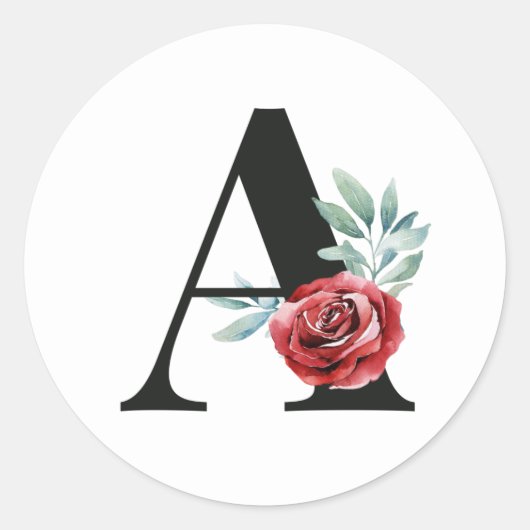 Autocollant initiales vacances d'hiver lettre A (Devant)