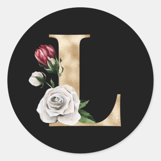 Autocollant initiales vacances d'hiver lettre L (Devant)