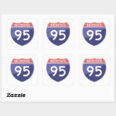 Autocollant Interstate 95 (I-95) (Feuille)