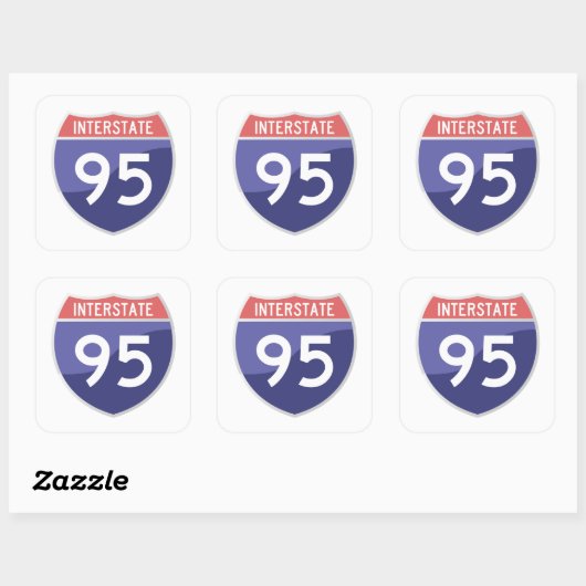 Autocollant Interstate 95 (I-95) (Feuille)
