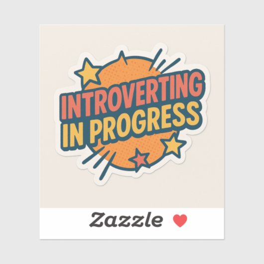 Autocollant ; Introverti ; Progrès (Feuille)