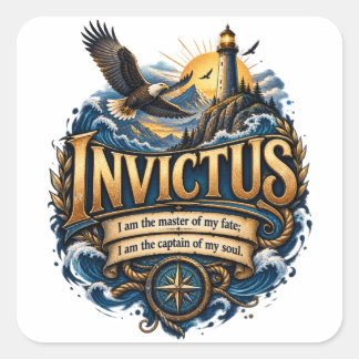 Autocollant Invictus Maître de mon Destin