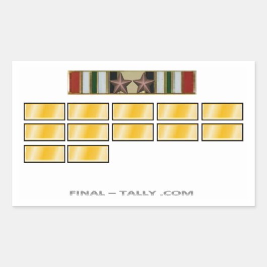 Autocollant Irak 12 mois avec l'étoile de campagne (Devant)