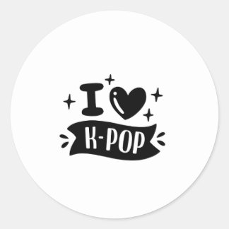 Autocollant J'adore la K-Pop