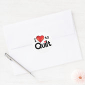 Autocollant J'adore le Patchwork – Cadeau Mignon p (Enveloppe)