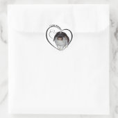 Autocollant J'adore les lapins (Sac)