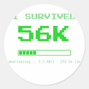 Autocollant J'ai survécu à 56K