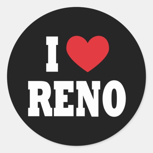 Autocollant J'aime Reno (Devant)