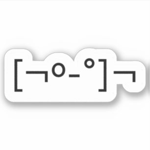 Autocollant japonais Emoticon Kaomoji Zombie