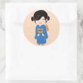 Autocollant japonais Kokeshi Doll (Sac)