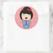 Autocollant japonais Kokeshi Doll (Sac)