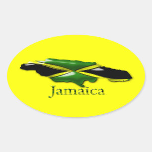 Autocollant jaune de la Jamaïque