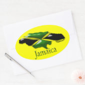 Autocollant jaune Jamaïque (Enveloppe)