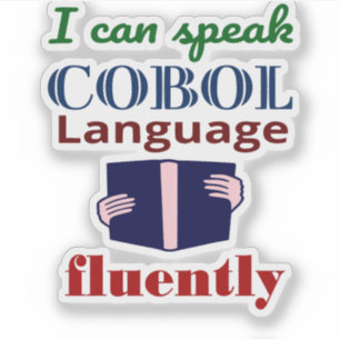 Autocollant Je parle couramment le langage Cobol