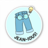 Autocollant Jean-ious Denim Pants Pun Die-Cut (Devant)