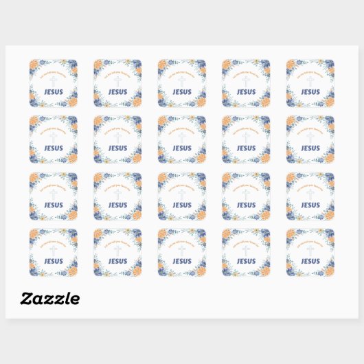 Autocollant Jésus (Feuille)