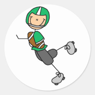 Autocollant Joueur de Football Vert