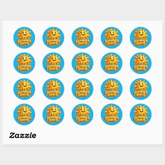 Autocollant Journées d'été (Feuille)