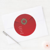 Autocollant Joyau Velours Rouge (Enveloppe)