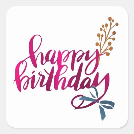 Autocollant Joyeux Anniversaire (Devant)