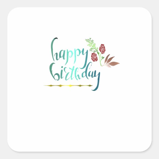 Autocollant Joyeux Anniversaire (Devant)