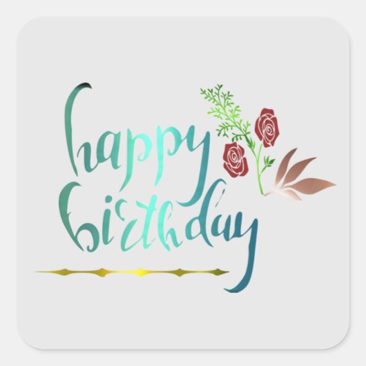 Autocollant Joyeux Anniversaire (Devant)
