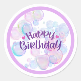 Autocollant « Joyeux Anniversaire » à bulles paste