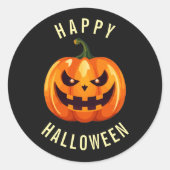 Autocollant Joyeux Halloween - Citrouille Fantomat (Devant)