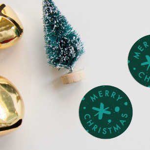 Autocollant Joyeux Noël écriture manuscrite modern
