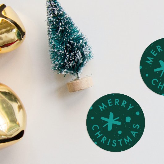Autocollant Joyeux Noël écriture manuscrite modern