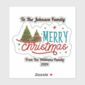 Autocollant Joyeux Noël Festif (Feuille)