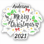 Autocollant Joyeux Noël Festif (Devant)